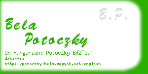 bela potoczky business card